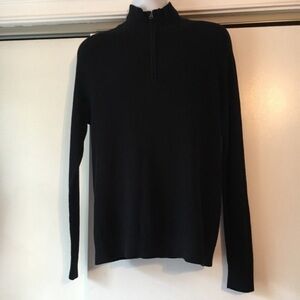 Goodfellow black sweater high neck half zipper size:Medium